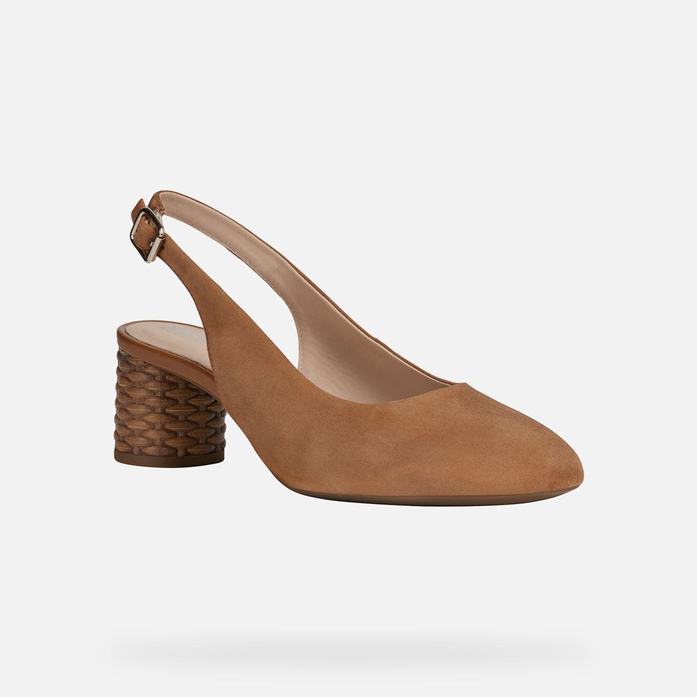 Geox Bayan Stiletto Ayakkabı Kahverengi - Ortensia - CSW-431902